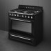 SMEG Piano de cuisson mixte TR90BL2 pas cher