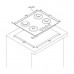 Table de cuisson gaz ROSIERES - RVG6BR4SB/1 - pas cher