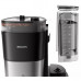PHILIPS Cafetière filtre programmable avec broyeur Noir & Argent - HD7888.01 pas cher