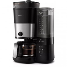PHILIPS Cafetière filtre programmable avec broyeur Noir & Argent - HD7888.01 pas cher