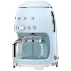 SMEG Cafetière filtre 10 tasses programmable Bleu Azur - Années 50 - DCF02PBEU pas cher