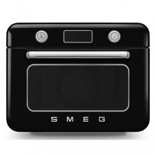 SMEG Mini-four combiné vapeur 30 L Noir - Années 50 - COF01BLEU pas cher