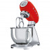 SMEG Robot sur socle 4.8 L Inox & Rouge - Années 50 - SMF02RDEU pas cher
