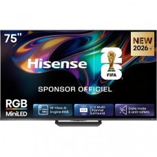 HISENSE TV RGB Mini-LED 4K - 75UR8S pas cher HISENSE TV RGB Mini-LED 4K - 75UR8S pas cher